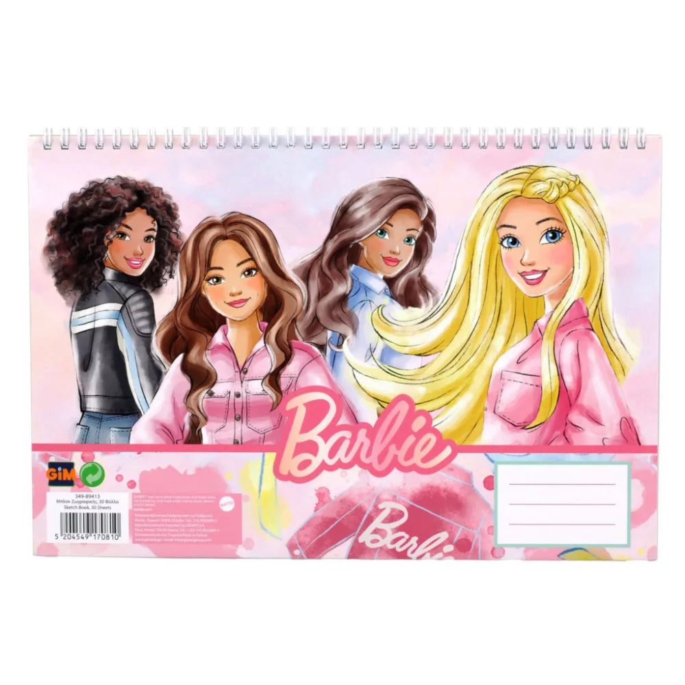 Carnet de croquis à spirale A/4 Barbie