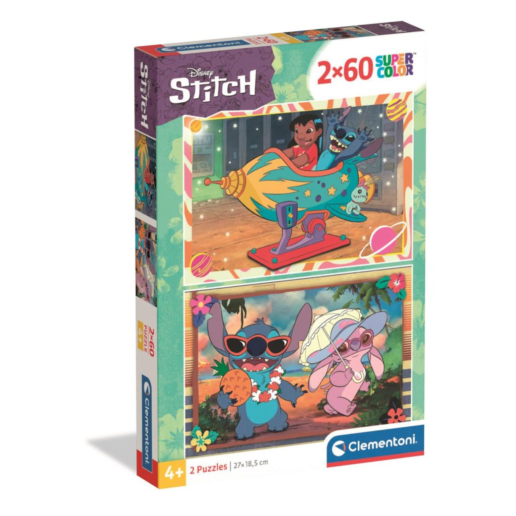 Puzzle Disney Lilo et Stitch Vacances Galactiques 2x60 pièces Clementoni