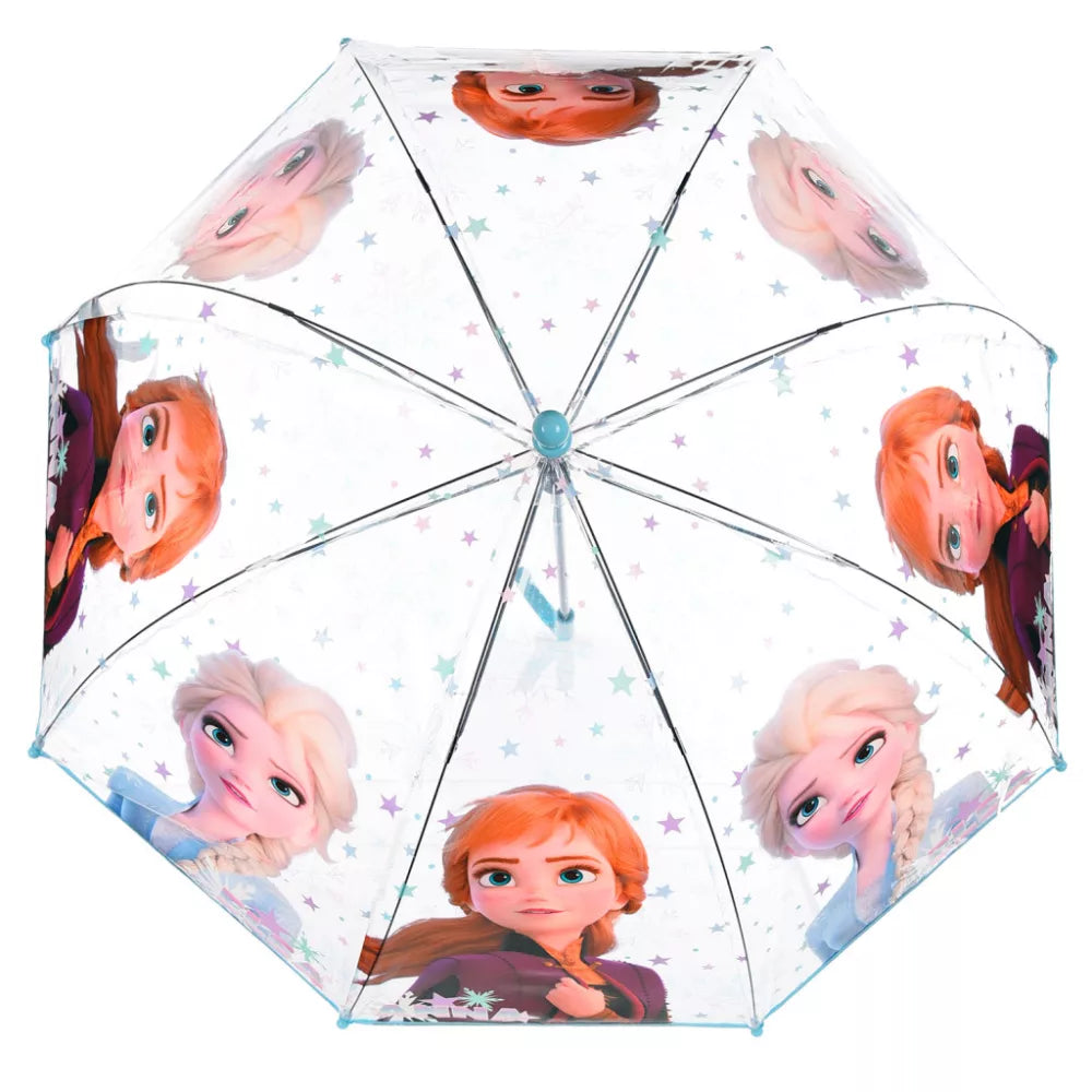 Parapluie transparent enfant Reine des neiges Ø72 cm