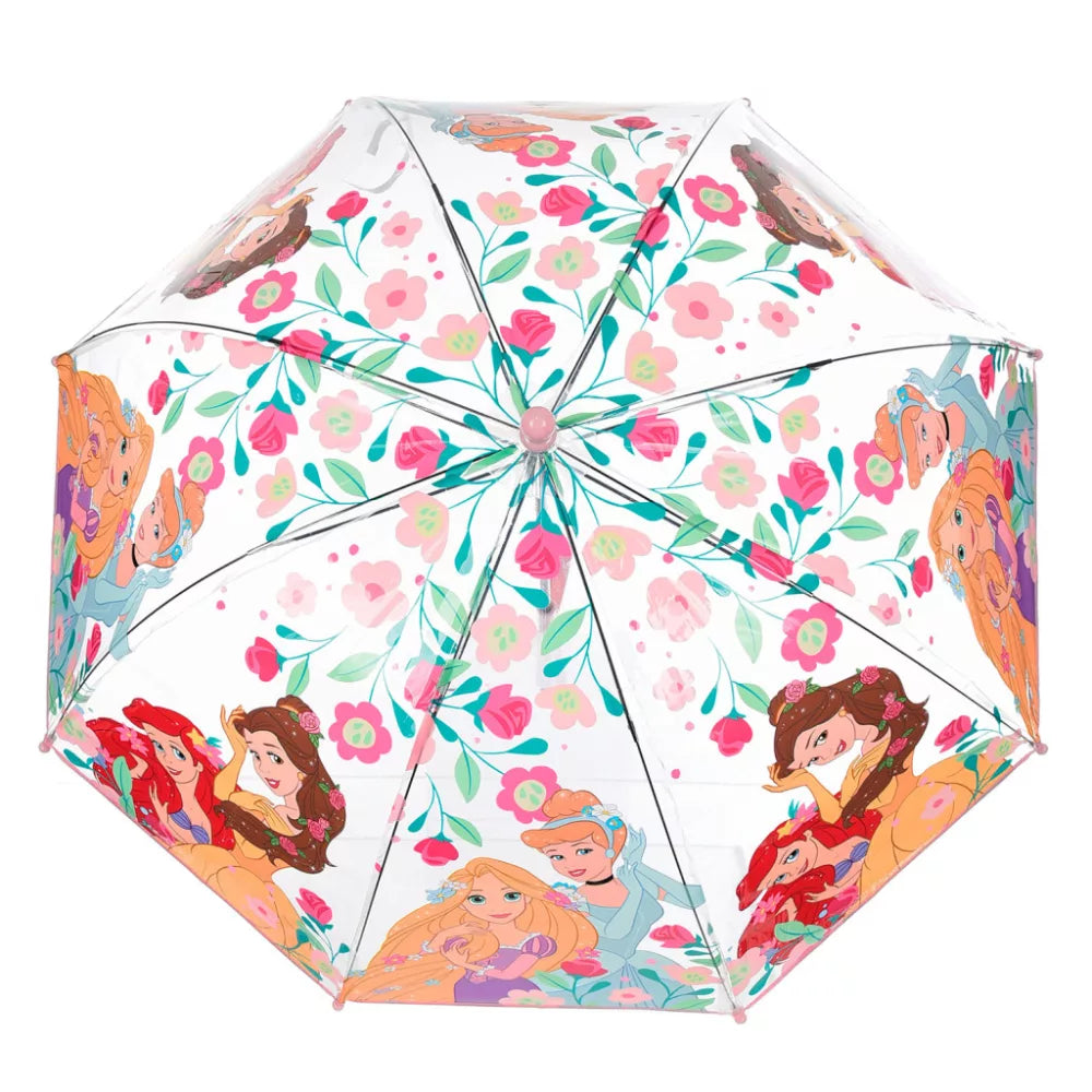 Parapluie transparent pour enfant Princesses Ø72 cm