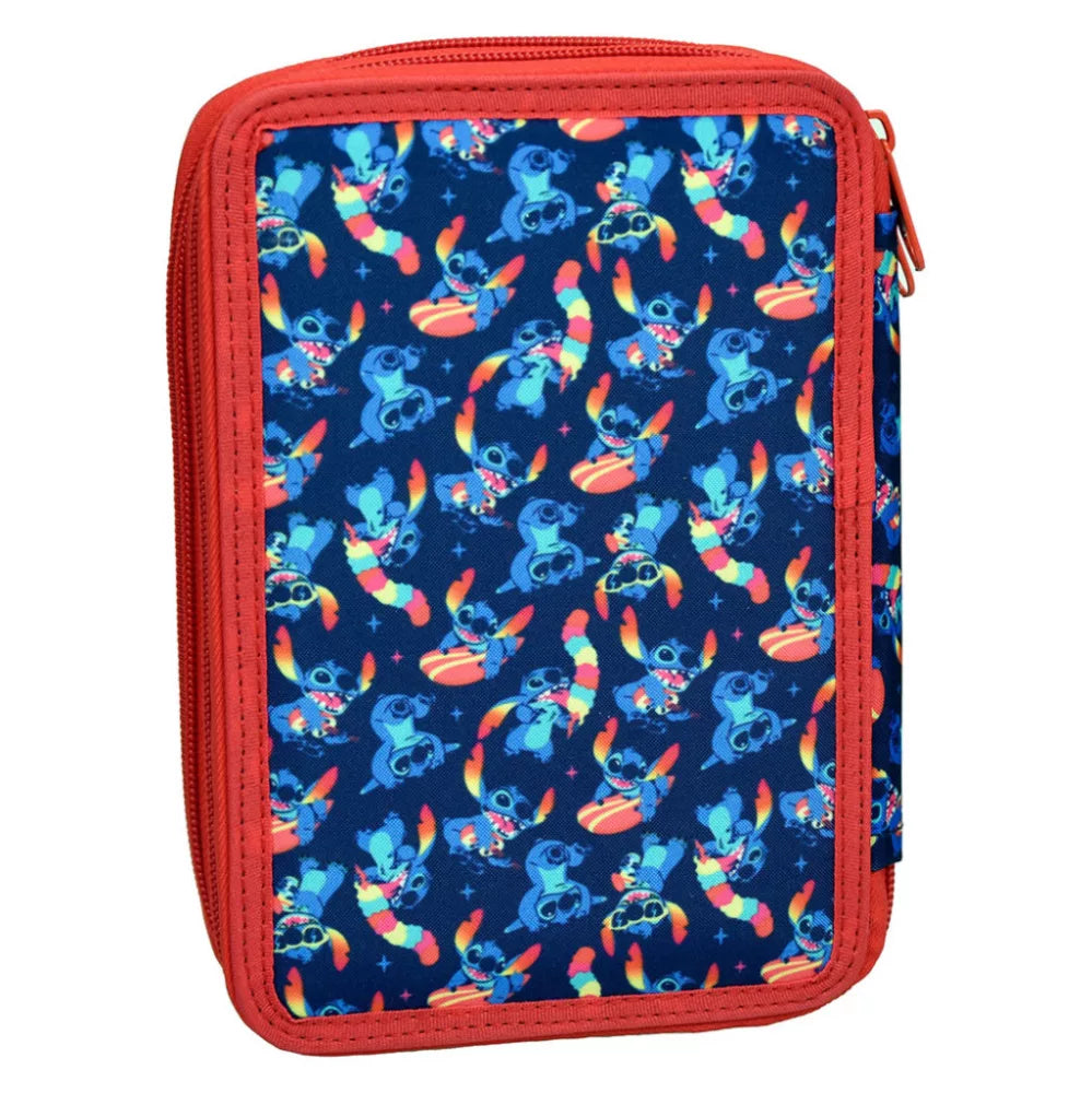 Trousse à crayons remplie Stitch 2 niveaux