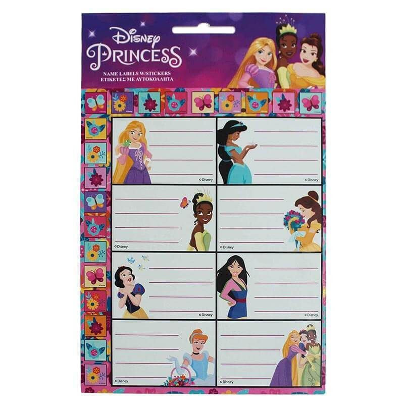 Lot de 16 étiquettes + autocollants Princesses