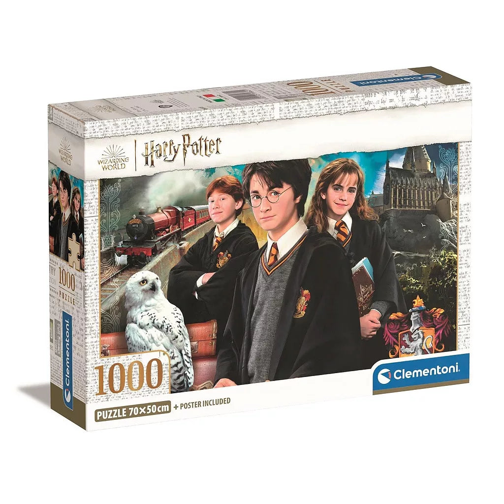 Puzzle compact Harry Potter 1000 pièces + poster inclus Clementoni