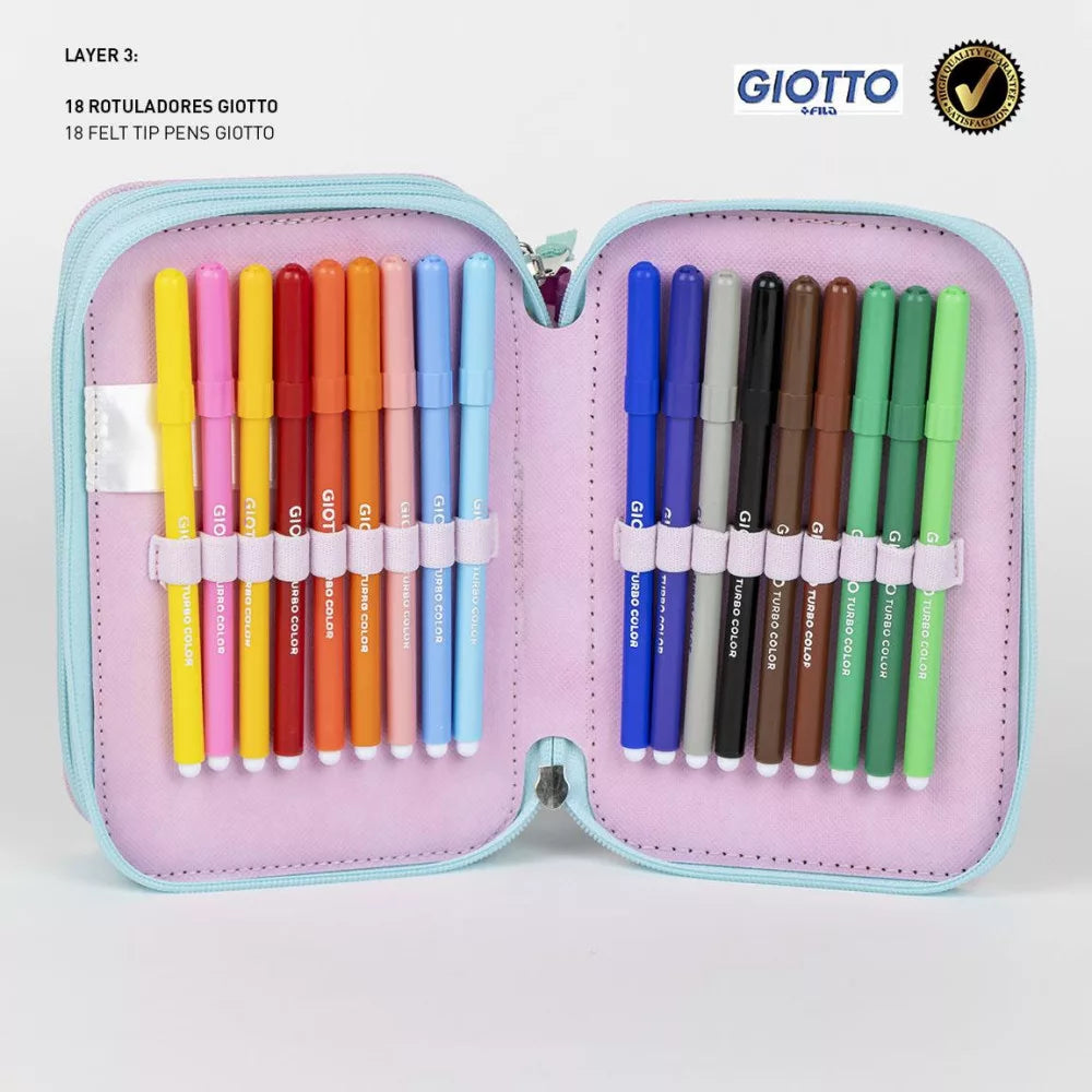 Trousse à crayons remplie Gabby 3 niveaux