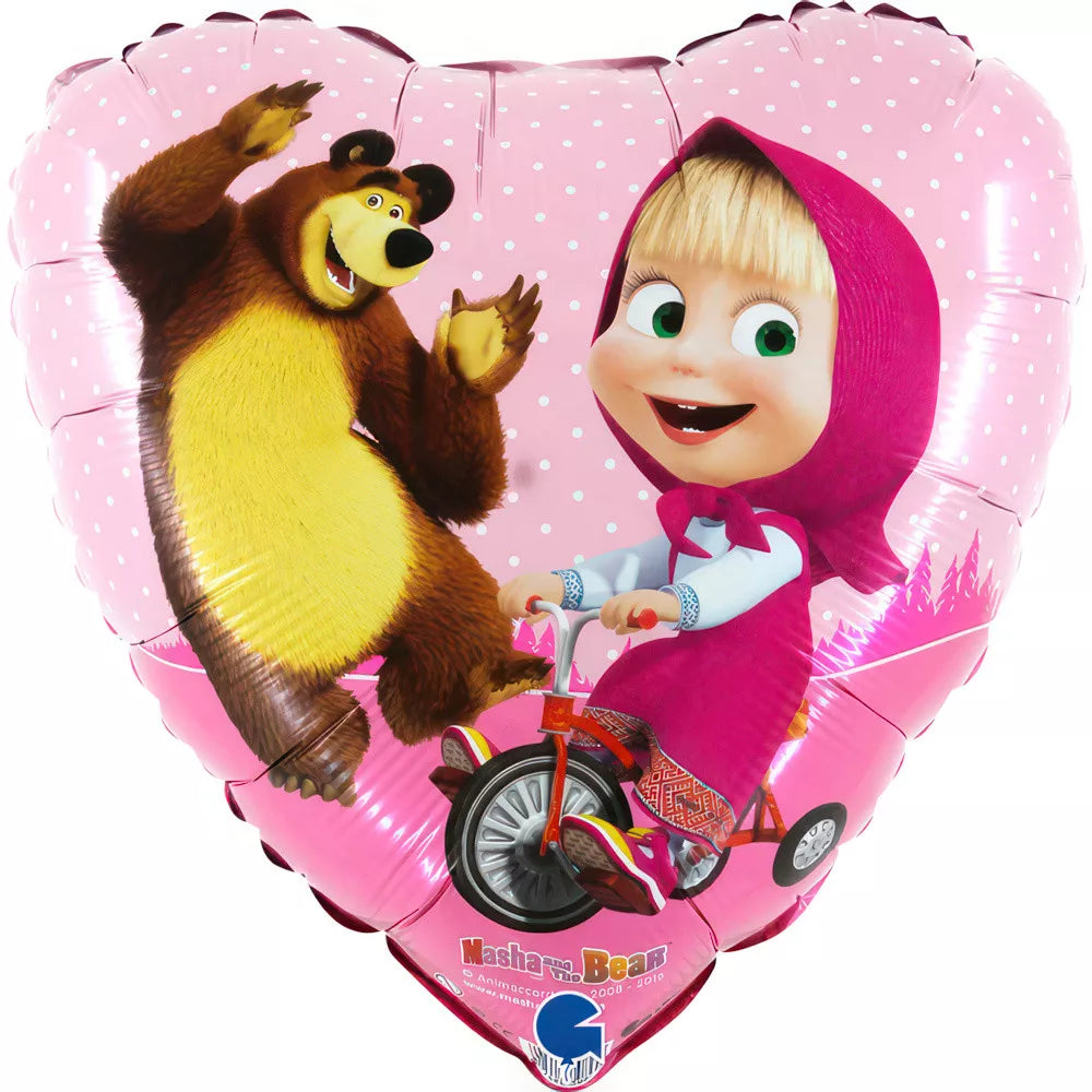 Ballon en aluminium Masha et Mishka 46cm