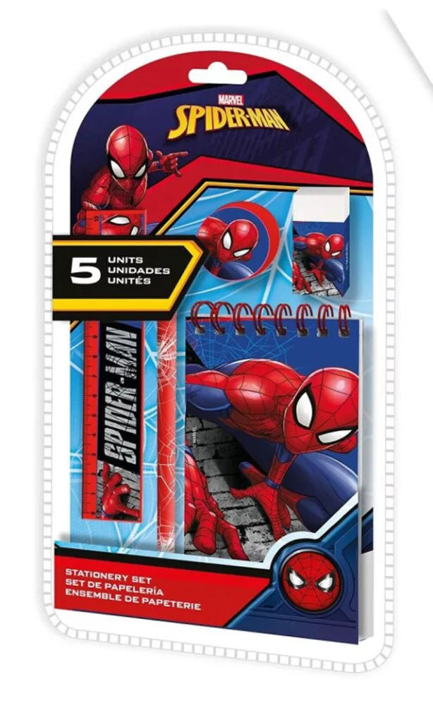 Ensemble de papeterie Spiderman 5 pièces
