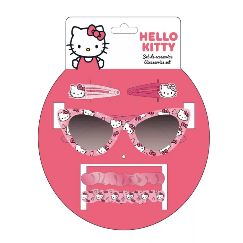 Ensemble de lunettes de soleil et d'accessoires pour cheveux Hello Kitty