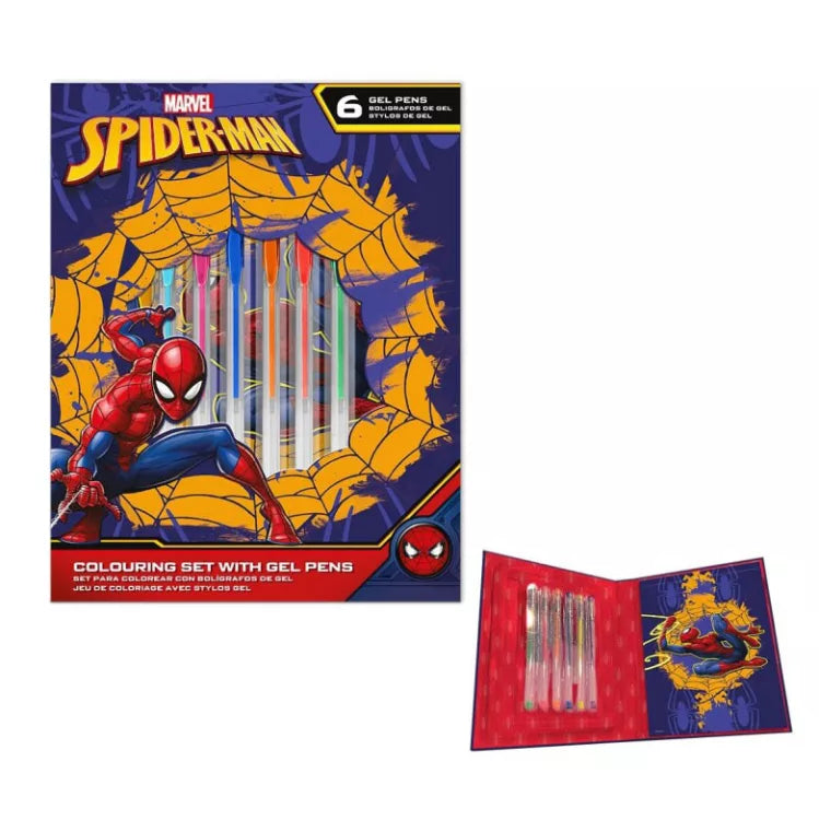 Ensemble de carnets et stylos gel Spiderman