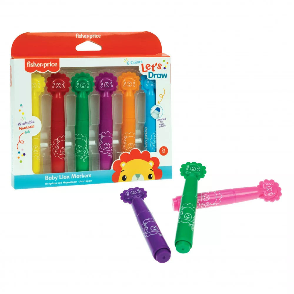 Ensemble de 6 marqueurs lavables de Fisher-Price