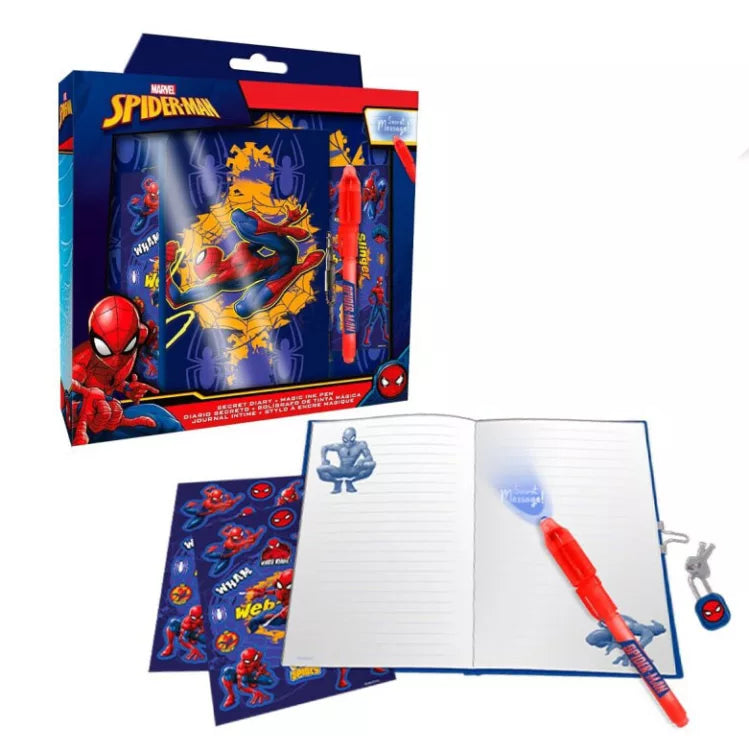 Coffret journal intime Spiderman + stylo magique