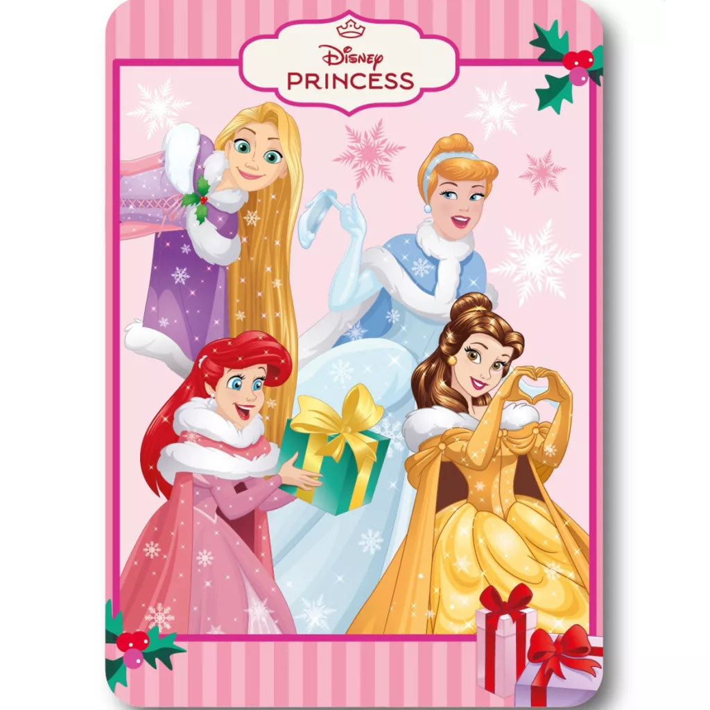 Couverture polaire de Noël Disney Princesses 100x140cm