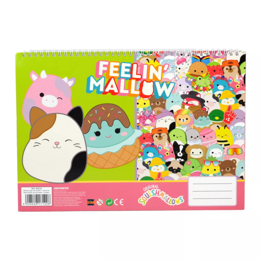 Carnet de croquis à spirale Squishmallows A/4
