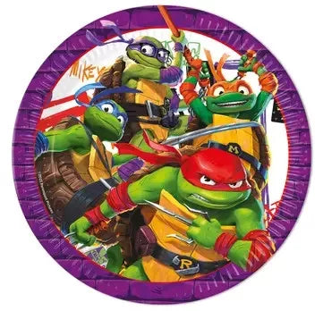 Assiettes en carton Tortues Ninja 23cm