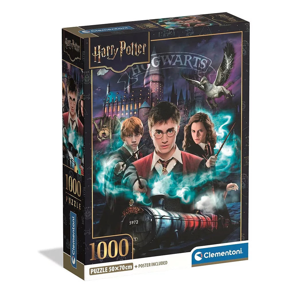 Puzzle compact Harry Potter 1000 pièces + poster inclus Clementoni