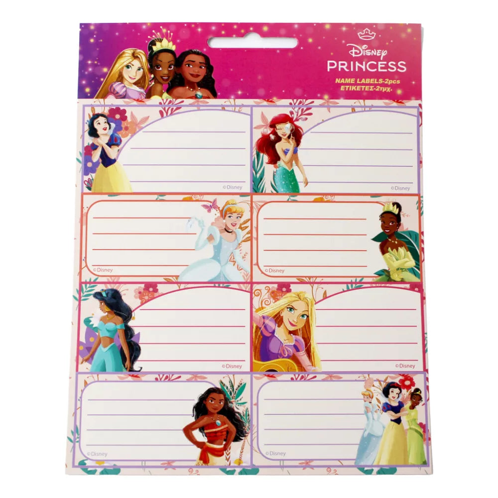 Lot de 16 étiquettes Princesses