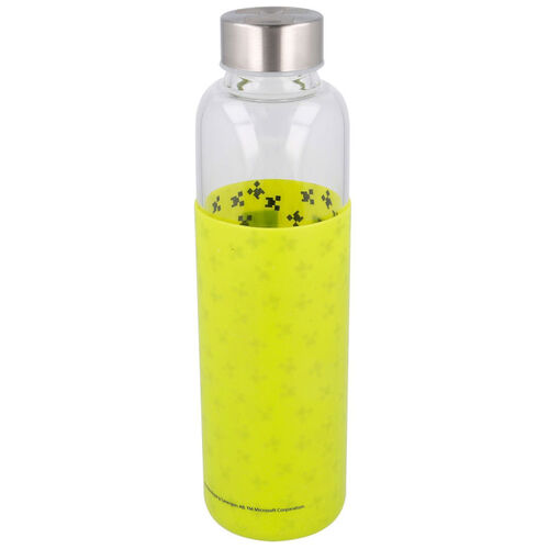 Bouteille en verre Minecraft avec manchon en silicone 585 ml