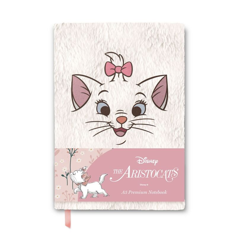 Carnet peluche premium A5 Marie Les Aristochats Disney