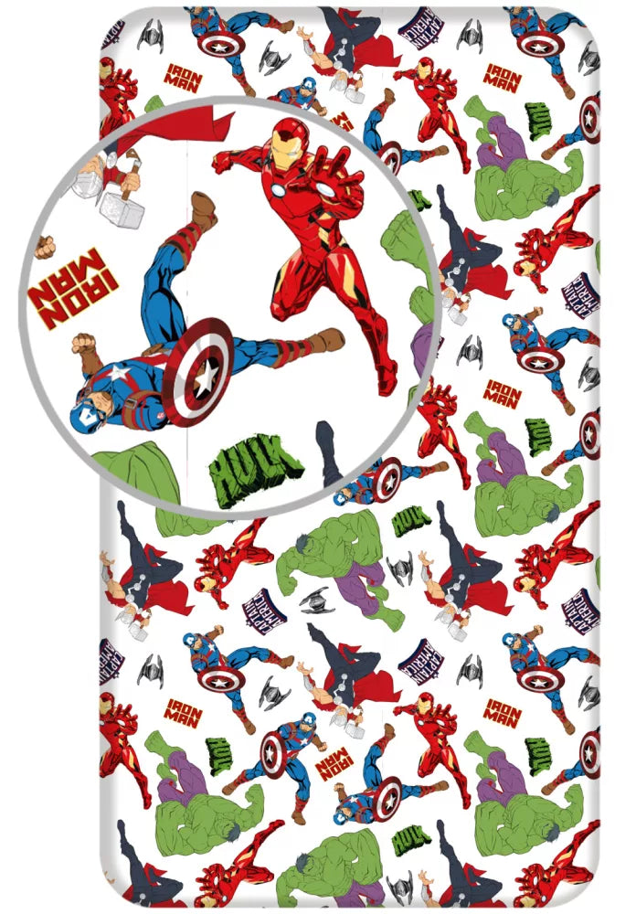 Drap housse 1 personne Avengers
