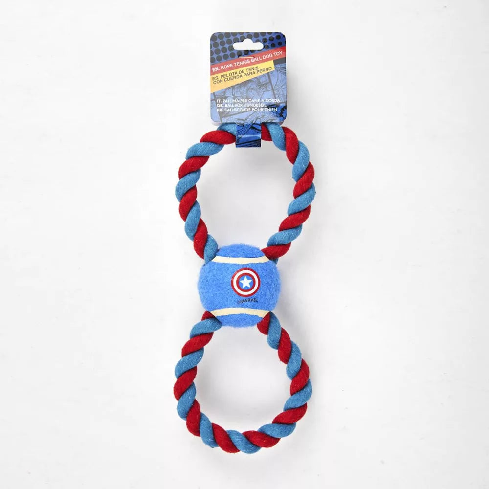 Jouet pour chien Avengers avec balle de tennis et corde