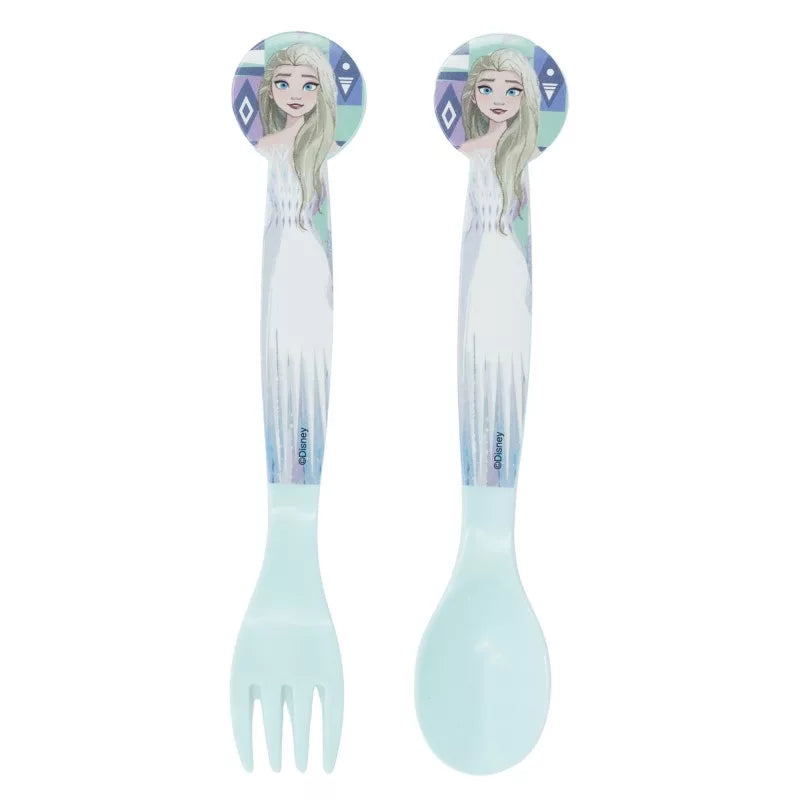 Ensemble de couverts en plastique Reine des neiges - 2 pièces