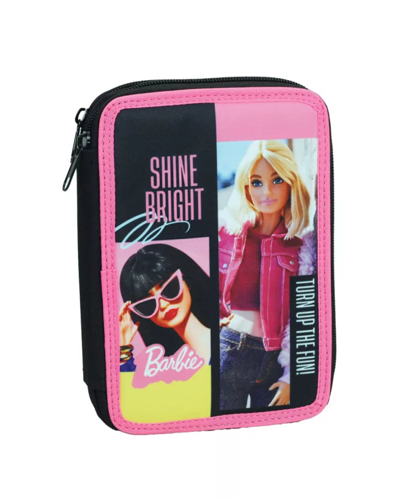 Trousse à crayons à deux étages remplie Barbie