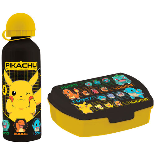 Boite à sandwich en aluminium Pokémon + gourde 500ml