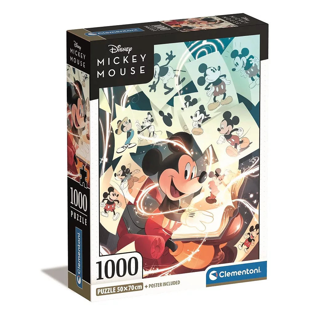 Puzzle compact Disney Mickey 1000 pièces + poster inclus Clementoni