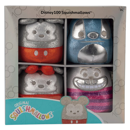 Coffret de 4 peluches Disney Squishmallows 12 cm