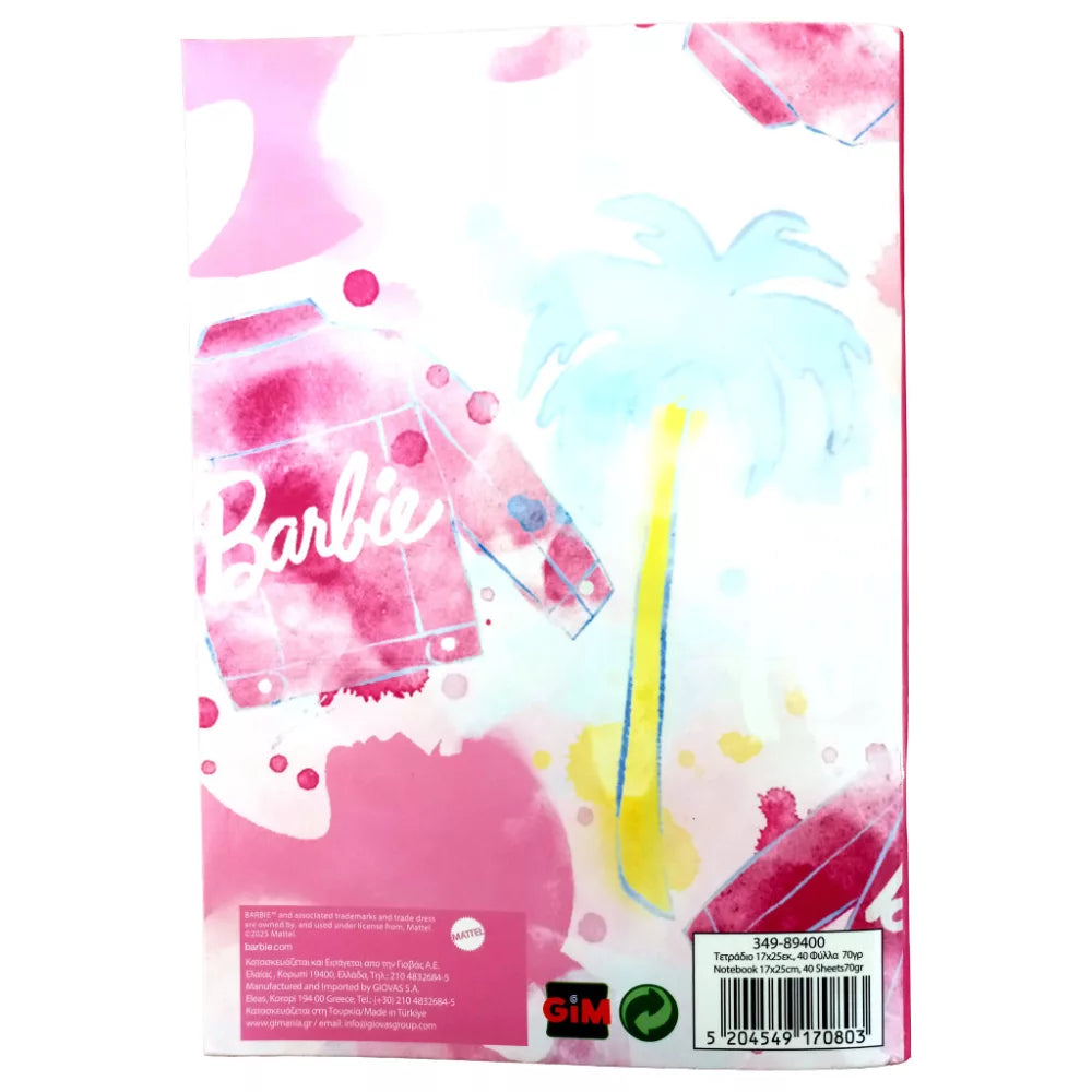 Carnet de notes ligné Barbie