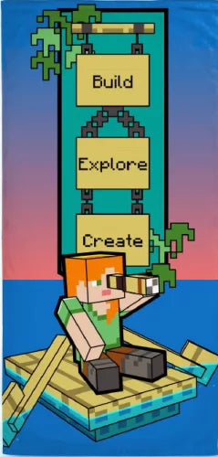 Serviette de bain Minecraft