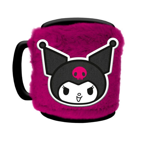 Tasse + housse en peluche Kuromi 440ml