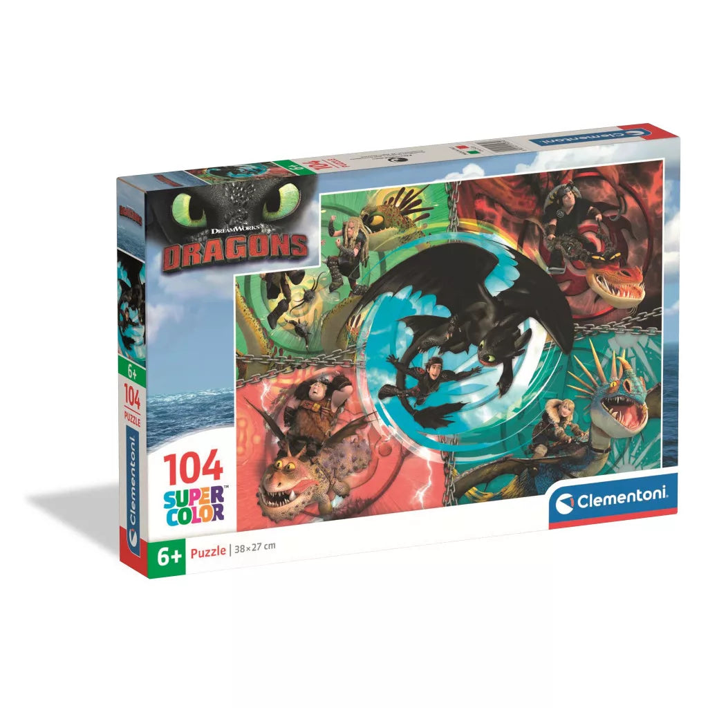 Puzzle Clementoni de 104 pièces Dragons