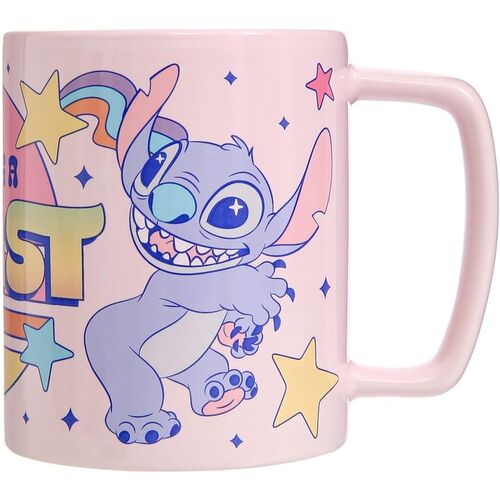 Tasse + housse en peluche 440ml Stitch et Angel