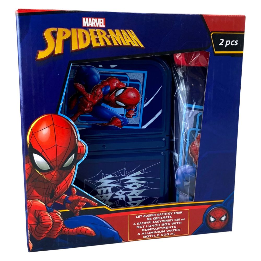 Coffret sandwich Spiderman + bouteille en aluminium