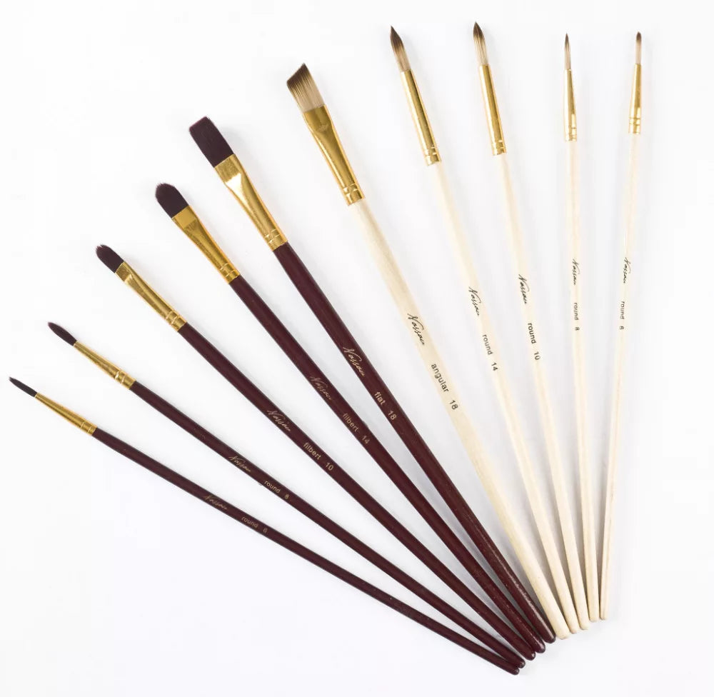 Ensemble de pinceaux professionnels Colour Nassau 10 pièces