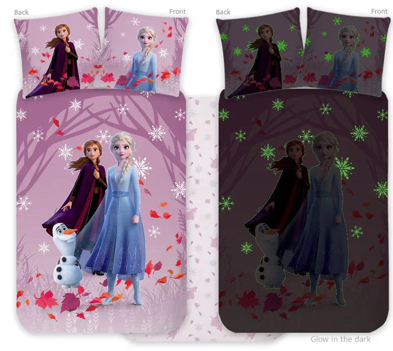 Parure de lit bébé phosphorescente Reine des neiges