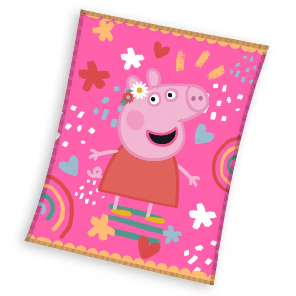 Couverture polaire corail Peppa Pig 130x160cm