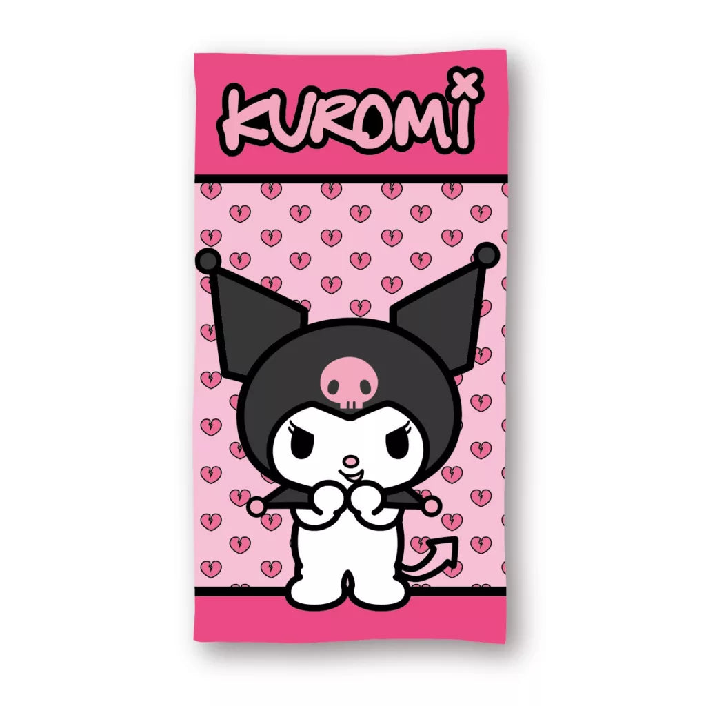 Serviette de plage Kuromi 70x140cm (Séchage rapide)