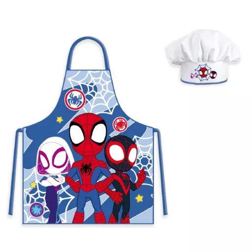 Tablier pour enfant avec toque Spiderman