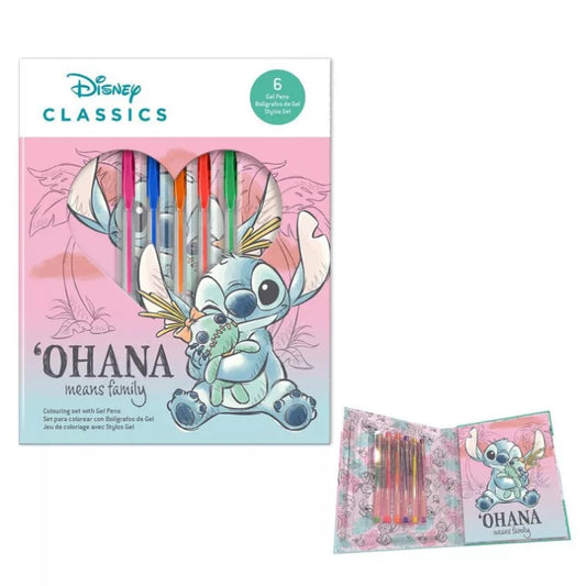 Ensemble de carnets et stylos gel Stitch