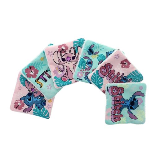 6 Disques démaquillants réutilisables Stitch Disney