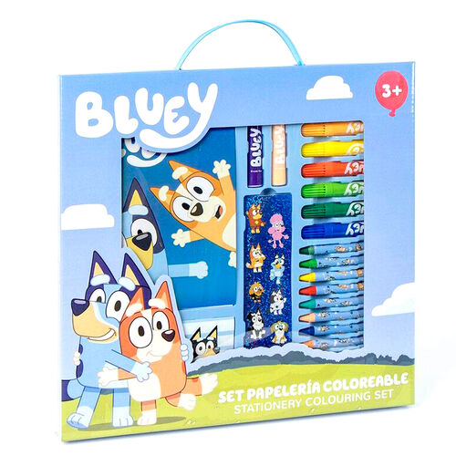 Ensemble de papeterie à colorier Bluey