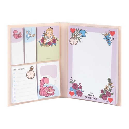 Carnet de notes autocollantes Disney Alice au pays des merveilles