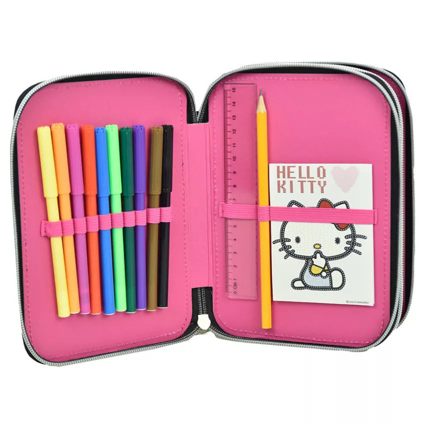 Trousse à crayons remplie Hello Kitty