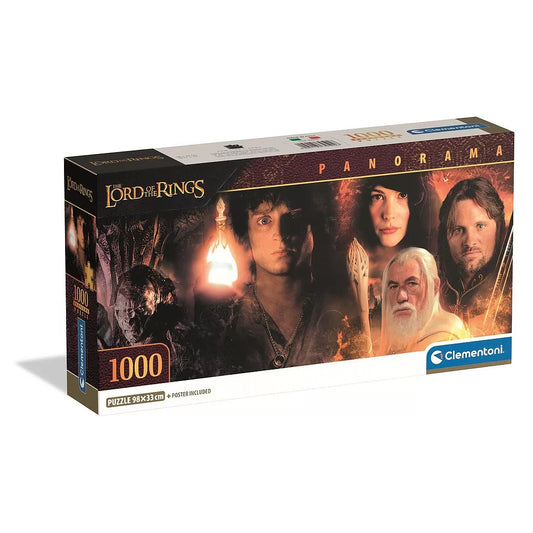Le Seigneur des Anneaux 1000 pièces panorama Puzzle compact + poster inclus Clementoni