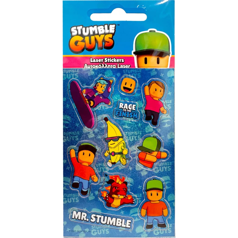 Ensemble d'autocollants hologrammes Stumble Guys