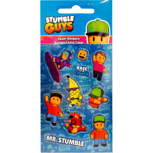 Ensemble d'autocollants hologrammes Stumble Guys