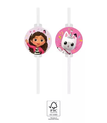 Lot de 4 pailles Gabby