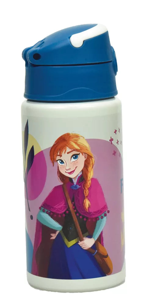 Bouteille en aluminium avec paille Reine des neiges 500ml