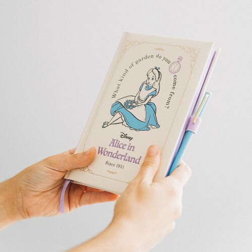 Carnet A5 Premium + stylo Alice au pays des merveilles Disney